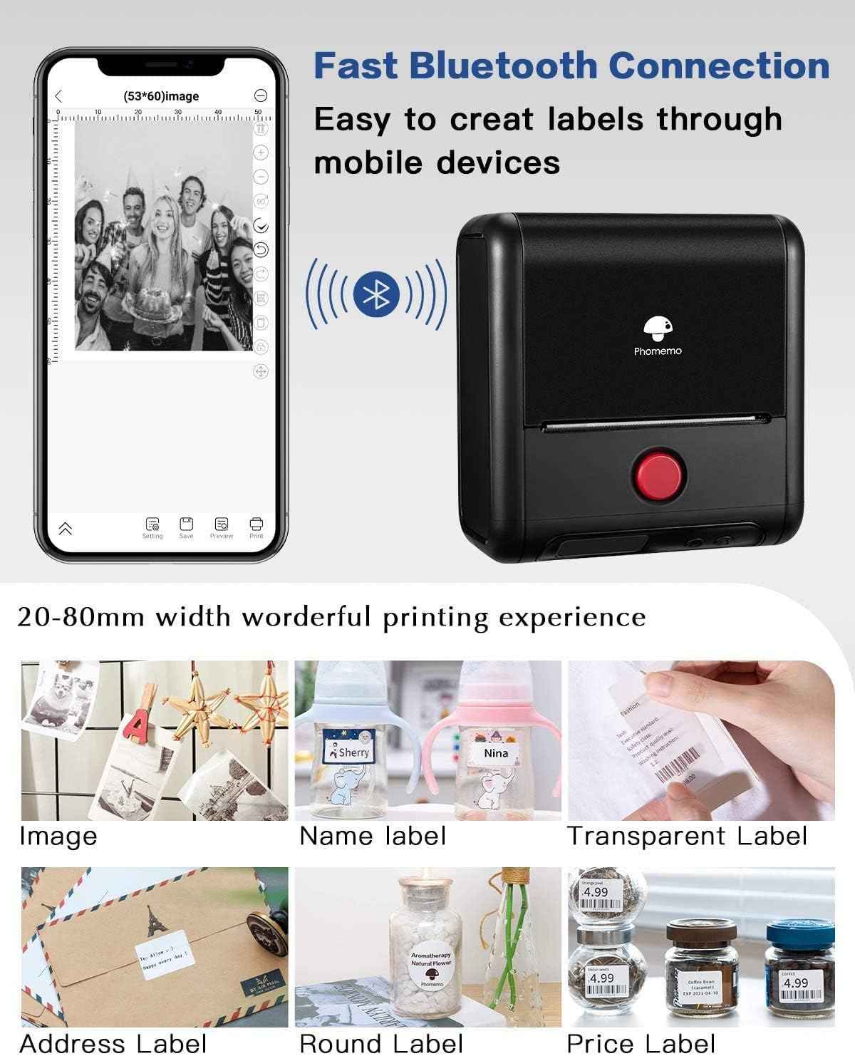 Phomemo M200 Label Maker,Bluetooth Thermal Label Printer (Type-C Charger) - TTpen