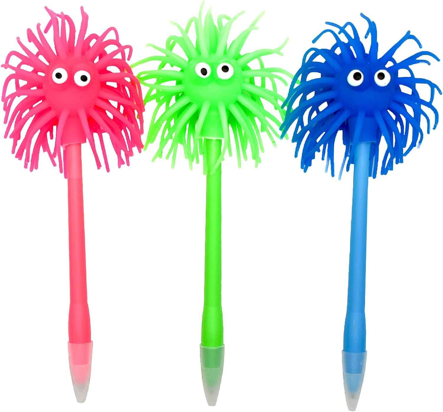 6 PCS Cute Sea Urchin Shaped Pens Soft Rubber Ballpoint Pens - TTpen