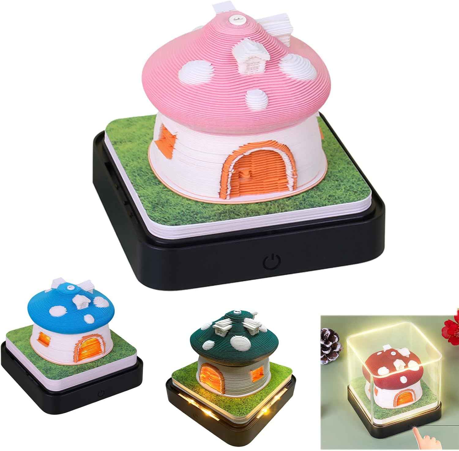 2024 Time Piece Mushroom Calendar Memo Pad with LED Lights - TTpen