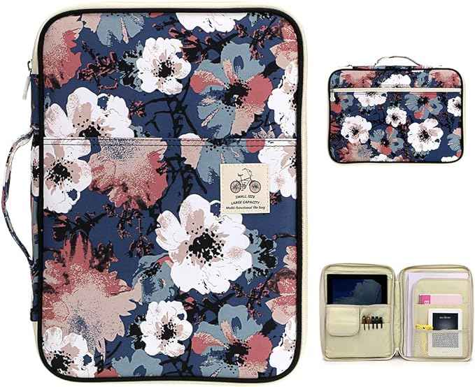 A4 Document Bags Portfolio Organizer-Zippered Case - TTpen