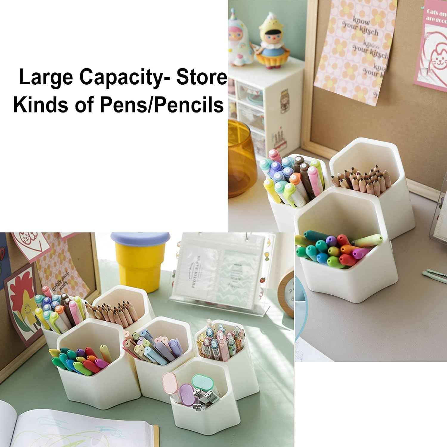 Hexagonal Creative Pen Holder Desktop Wall-Mounted - TTpen