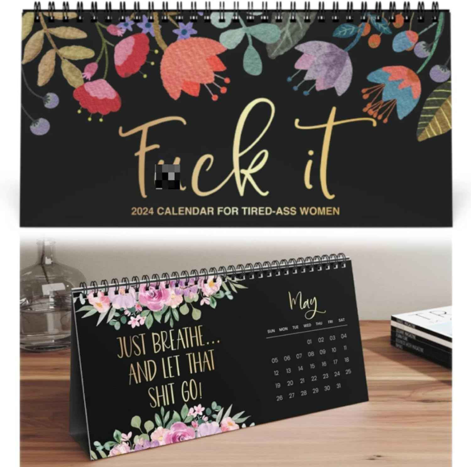 2024 'Fuck It' Desktop Calendar for Tired-Ass Women - TTpen