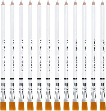 12 Pack Eraser Pencil with Brush
