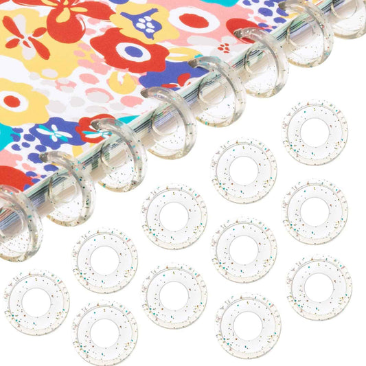 120Pcs Plastic Heart Book Binding Discs Binder Rings for DIY Notebooks Planners - TTpen