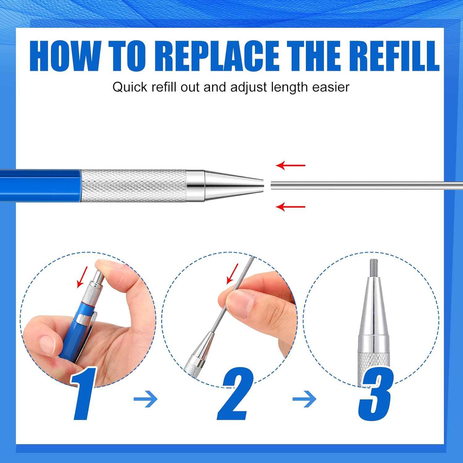 2Pcs Welders Mechanical Pencils with 48PCS Round Refills - TTpen