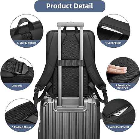 Eurcool Vintage Laptop Backpack Slim Business Backpack - TTpen