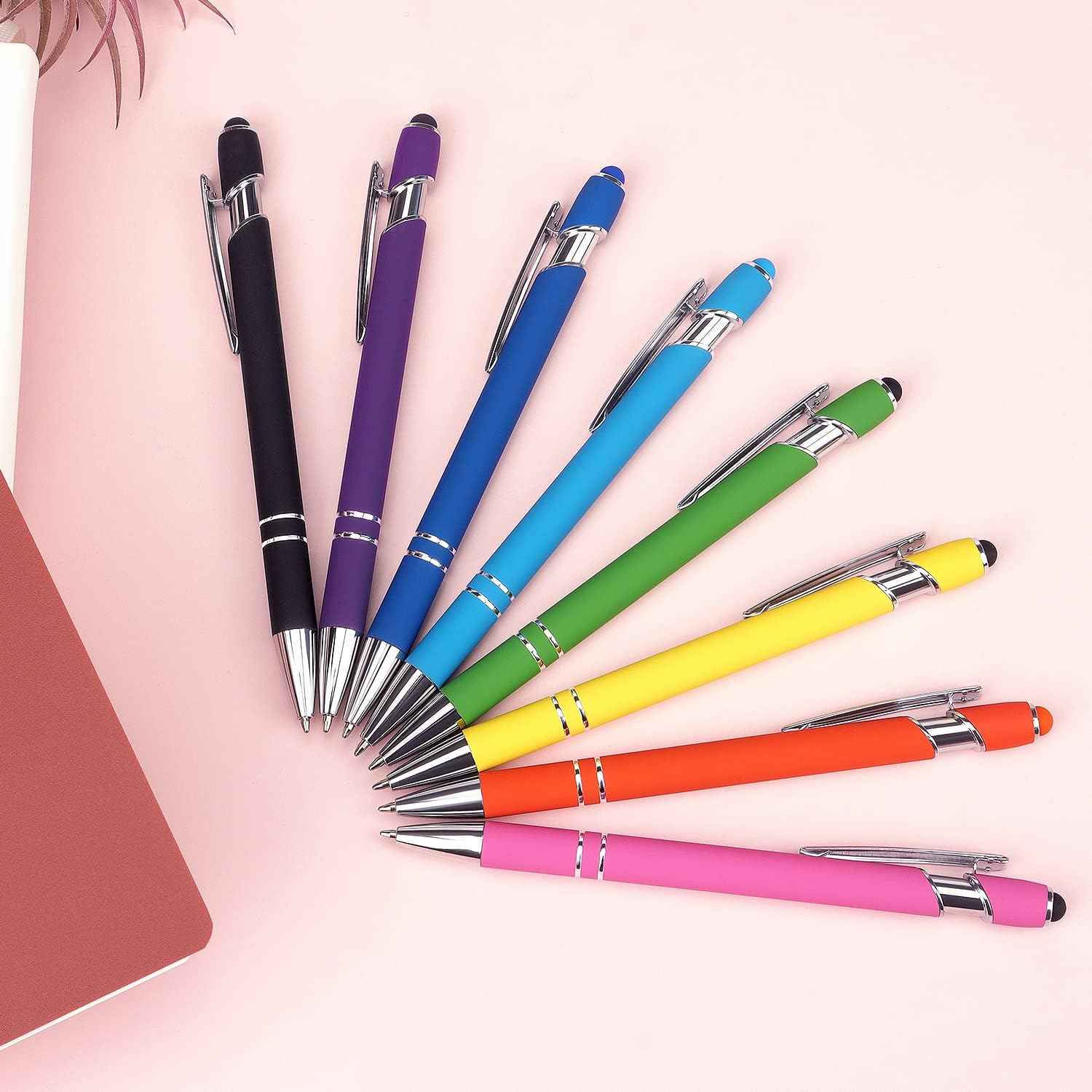 2-in-1 Stylus Retractable Ballpoint Pen with Stylus Tip,1.0mm Black Ink - TTpen