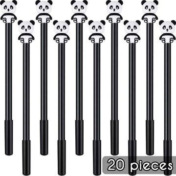 20Pcs Back to School Cute Panda 0.5 mm Black Gel Ink Pens - TTpen