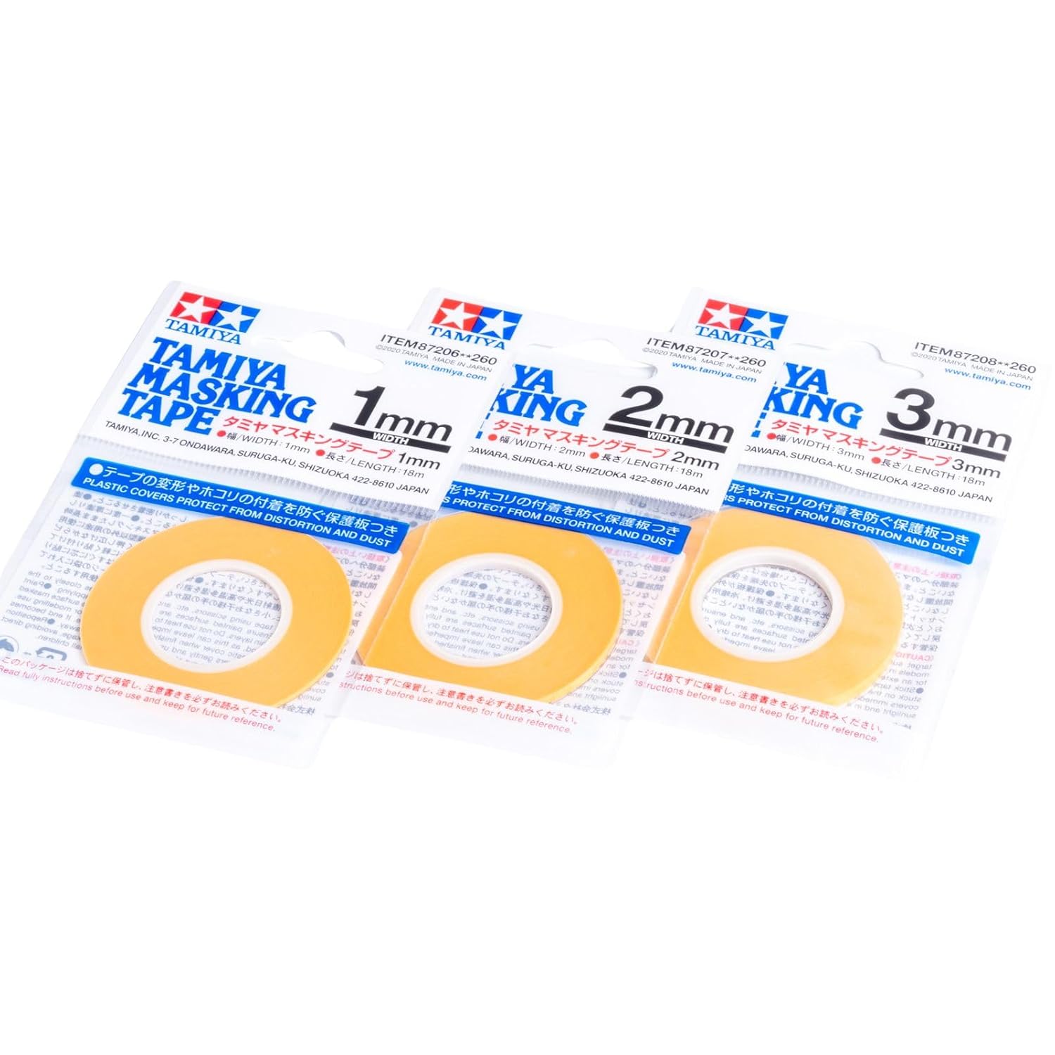 Tamiya Masking Tape Set 1mm (87206)/2mm (87207)/3mm (87208)