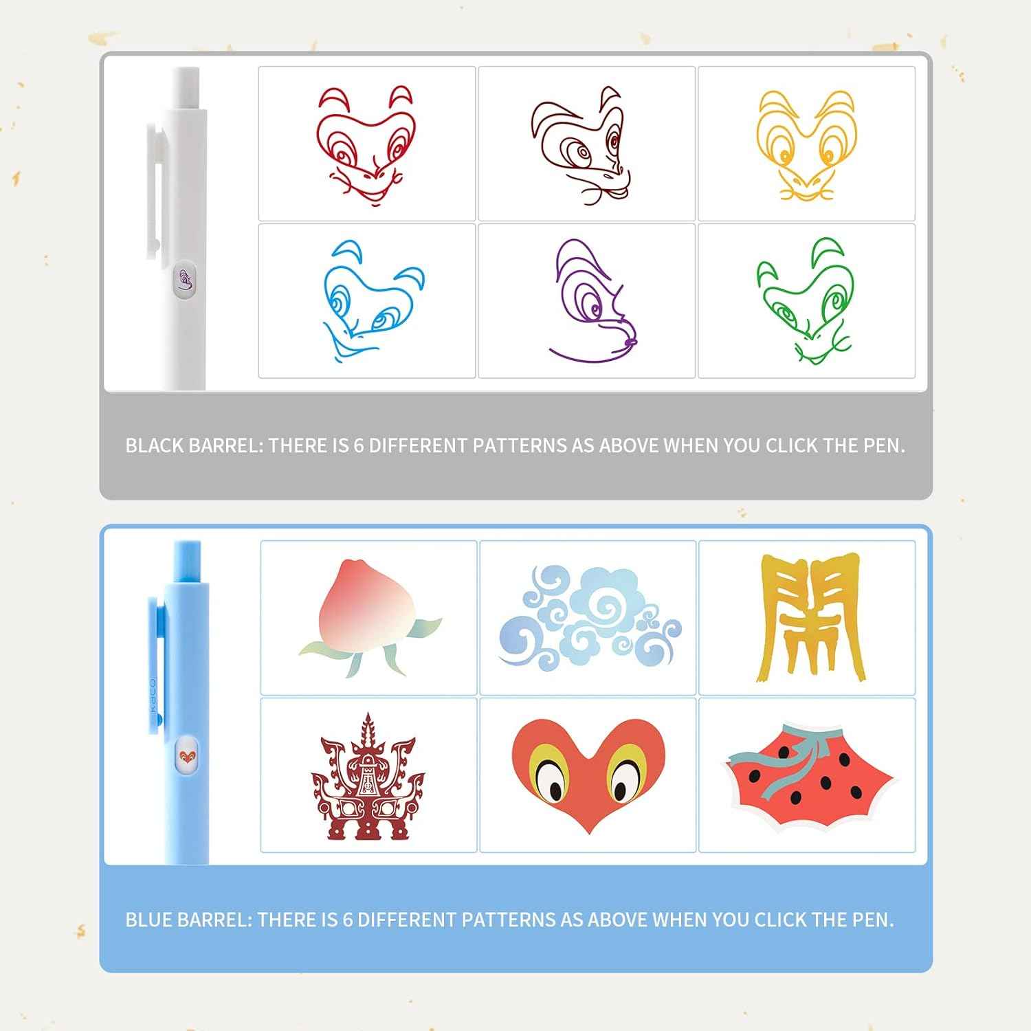 Kaco 4PCS Retractable Gel Ink Pens 0.5mm Fine Point Black Ink - TTpen