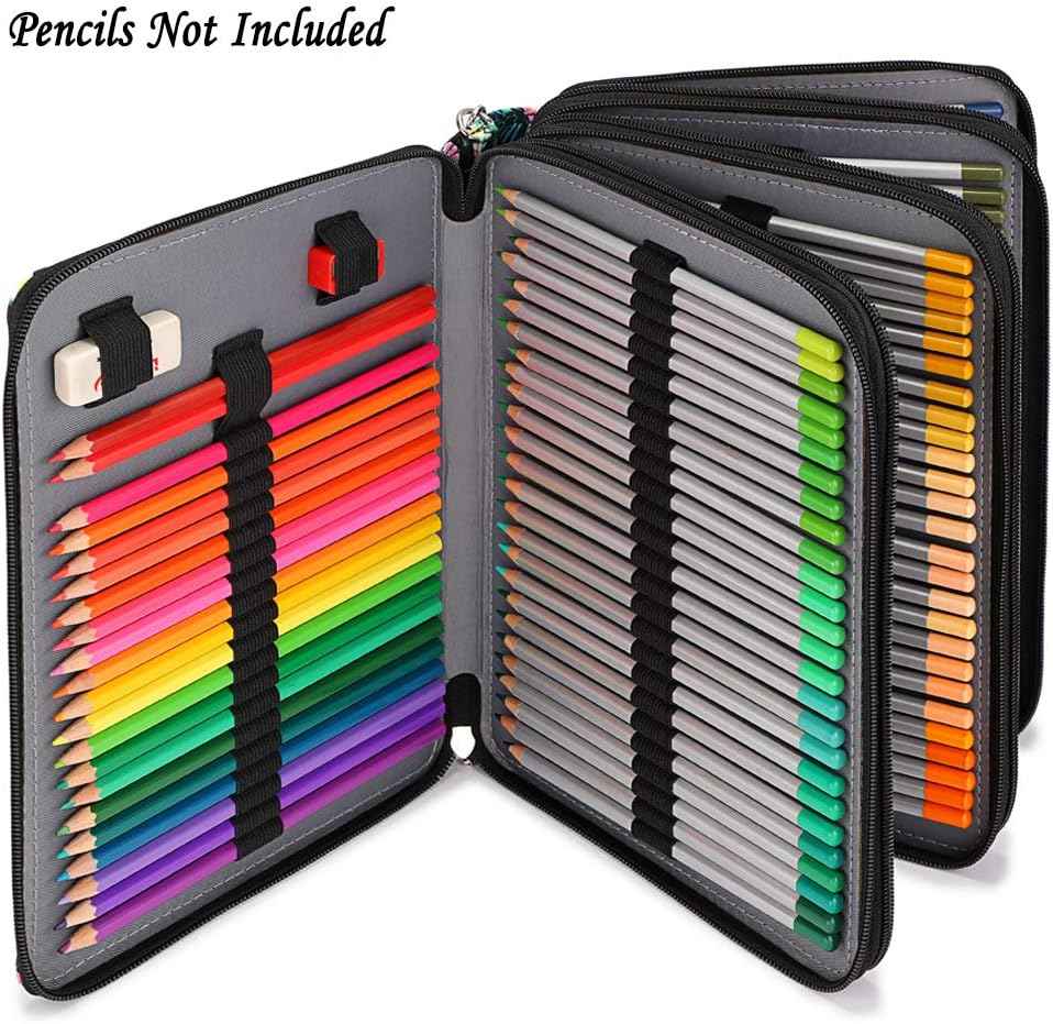 200 Slots Colored Pencil Case Large Capacity Pencil Organizer - TTpen