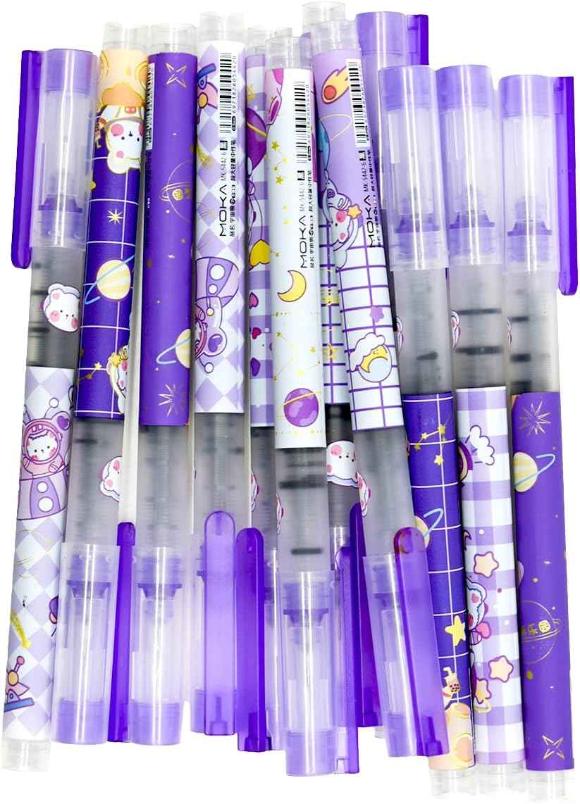 12PCS Astronaut Bear Spaceman Liquid Quick Dry Ink Rollerball Pens - TTpen