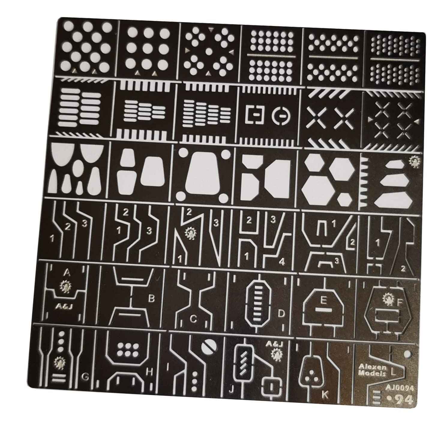 36PCS Carving Auxiliary Ruler Stainless Steel Drill Hole Detail Maker - TTpen