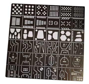 36PCS Carving Auxiliary Ruler Stainless Steel Drill Hole Detail Maker - TTpen