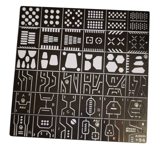 36PCS Carving Auxiliary Ruler Stainless Steel Drill Hole Detail Maker - TTpen