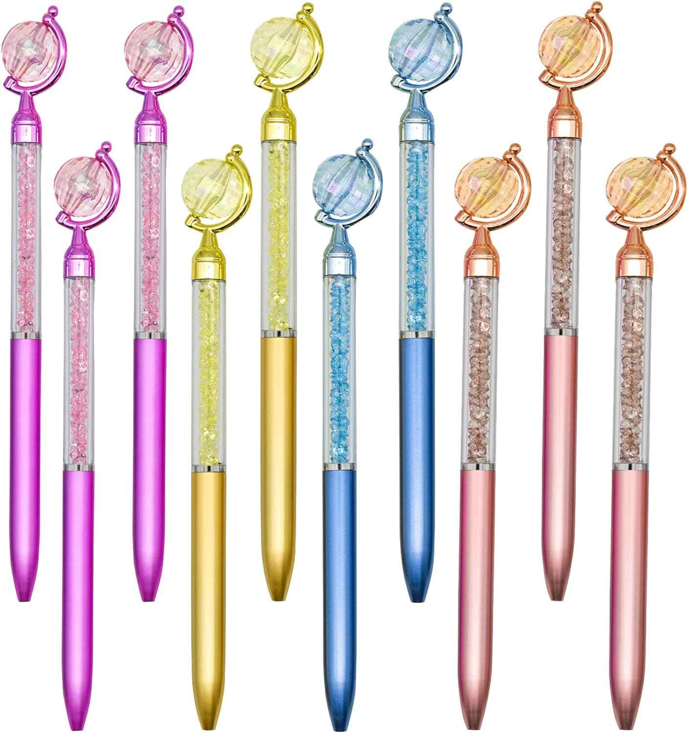 24PCS Novelty Globe Tellurion Shape Crystal Twistable Ballpoint Pens - TTpen