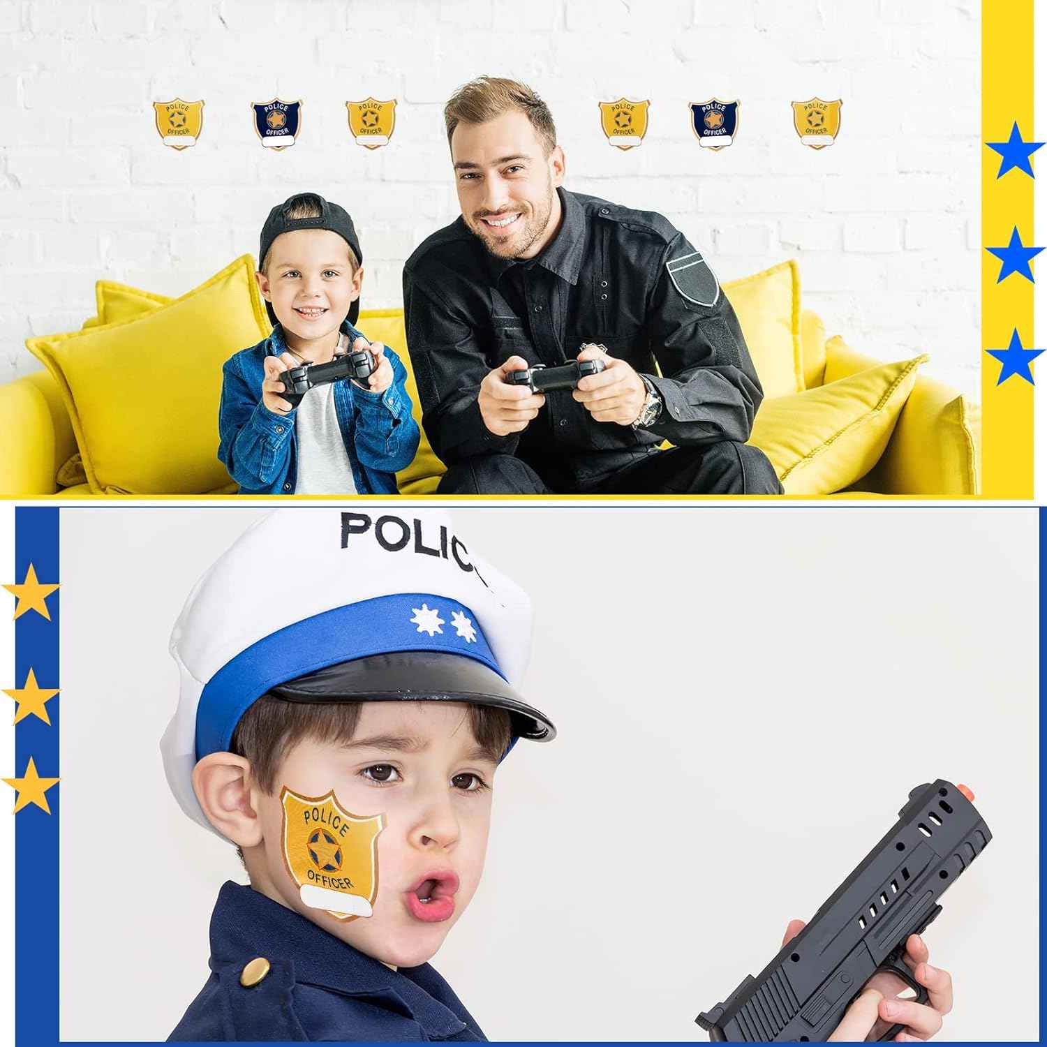 600 Pieces Police Stickers for Kids Police Birthday Party Supplies - TTpen