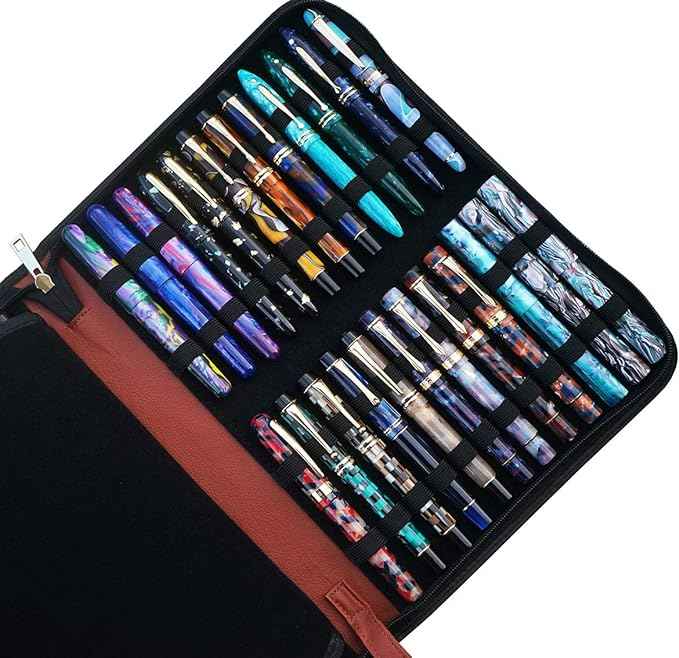 48 Slots Fountain Pen Holder PU Leather Case - TTpen