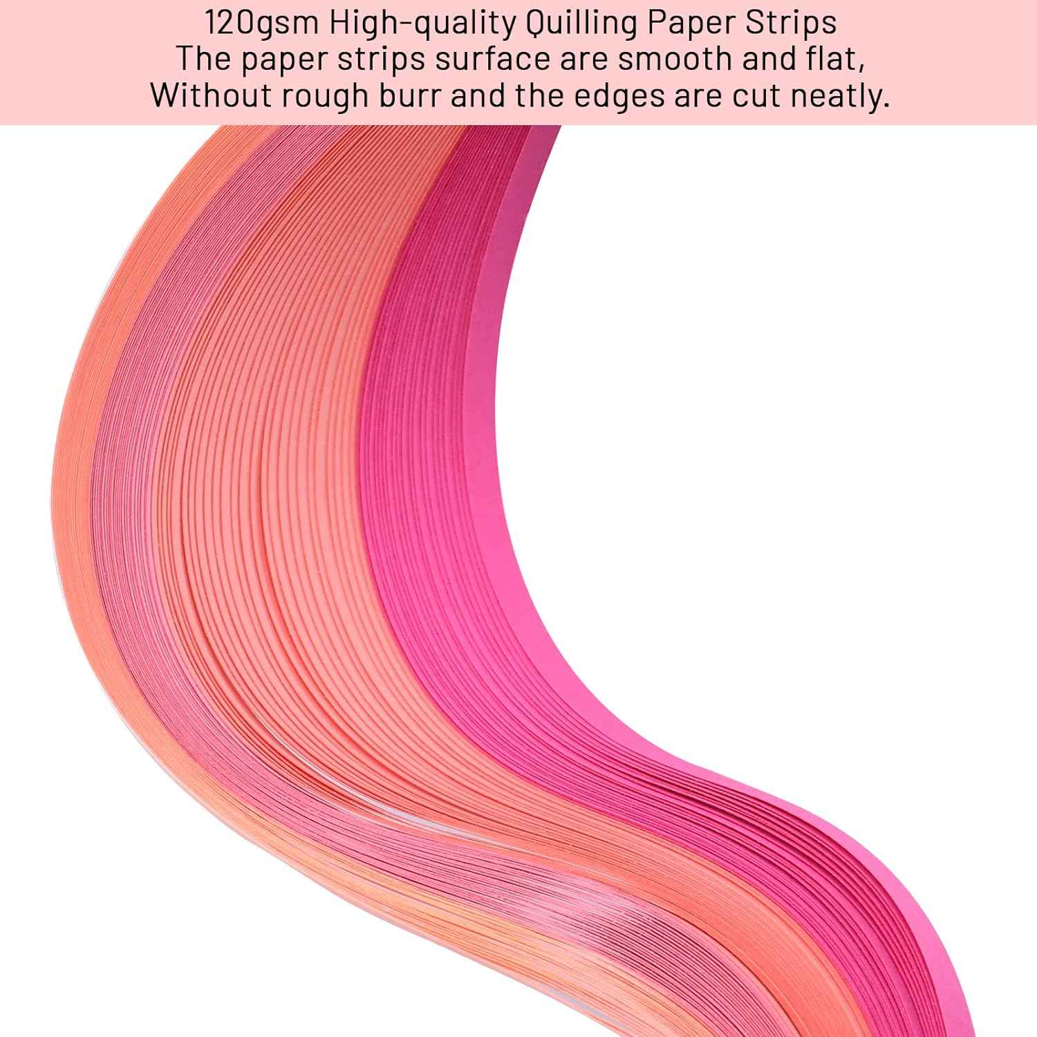 900 Paper Quilling Strips Set,36 Colors width 5mm Length 39cm - TTpen