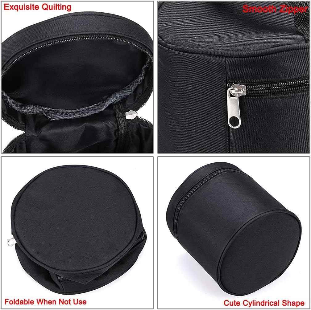 Round Marker Pen Case Stationary Storage Bag for 80 Markers,Black - TTpen