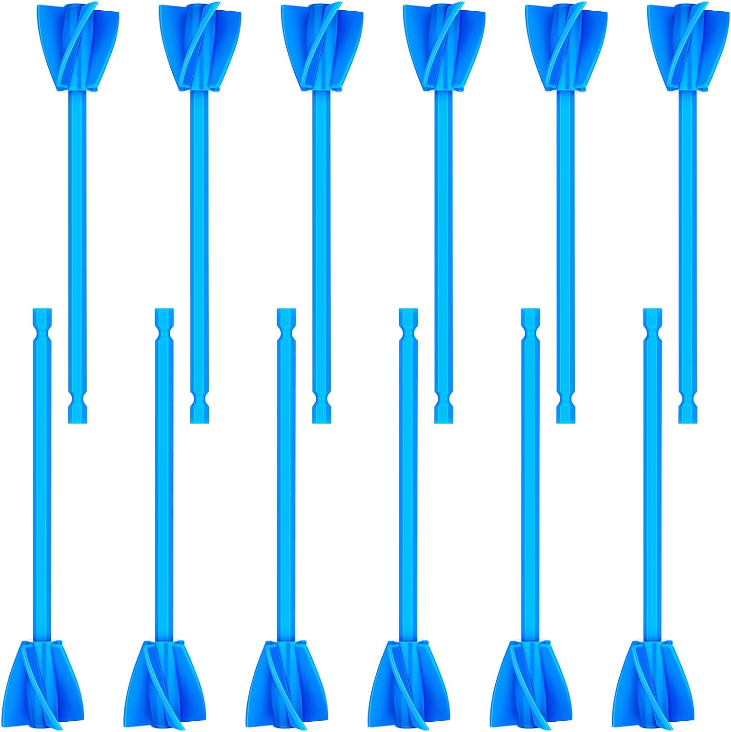 12Pcs Helix Paint Mixer Drill Attachment Blue