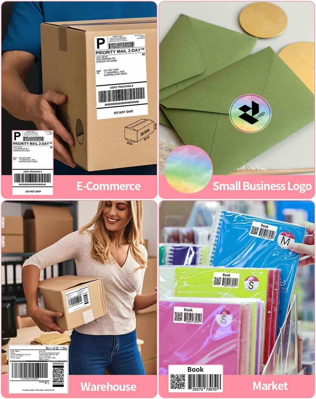 Phomemo 241BT Bluetooth Thermal Label Shipping Printer 4x6 - TTpen