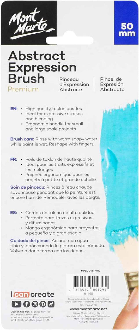 Mont Marte Abstract Expression Brush Premium 2 inch (50 mm),Short - TTpen