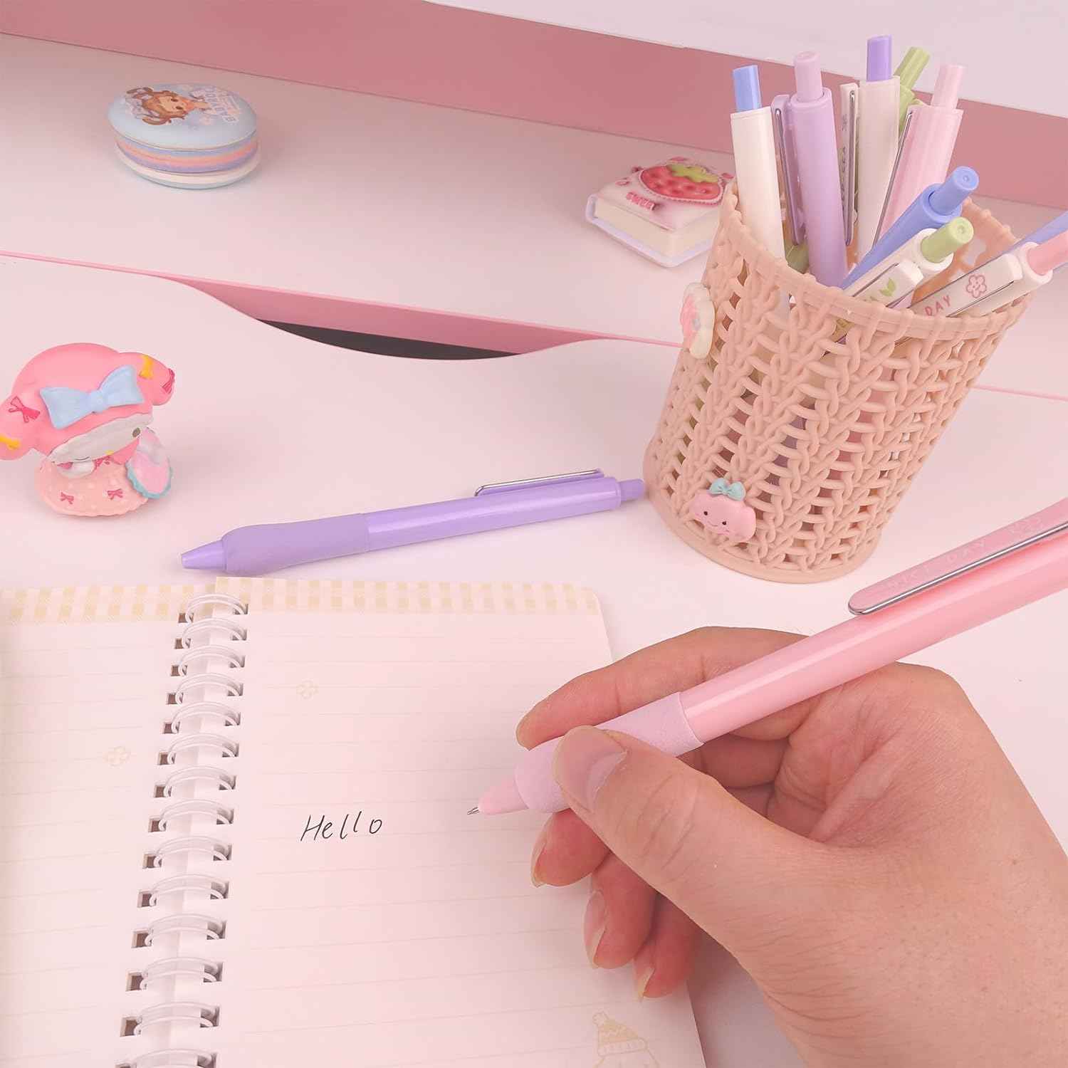 COLNK Gel Pens 0.5mm Black Ink Fine Point with Soft Comfort Grip,12 Counts - TTpen