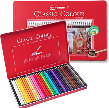 GIORGIONE 36 Classic Colour Pencils Oil Based Tin Box - TTpen