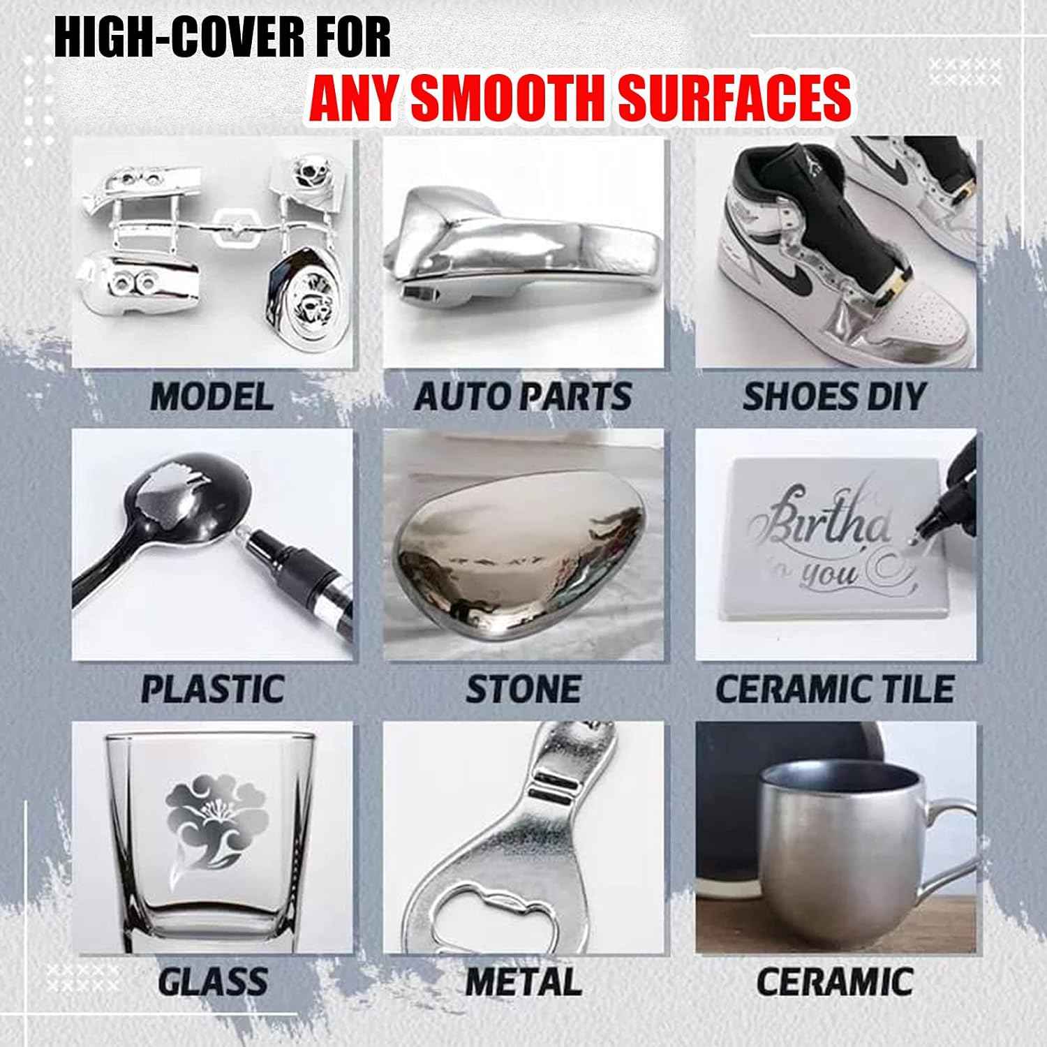 Guangna 4 Colors Liquid Chrome Marker Pens 2mm Tip - TTpen