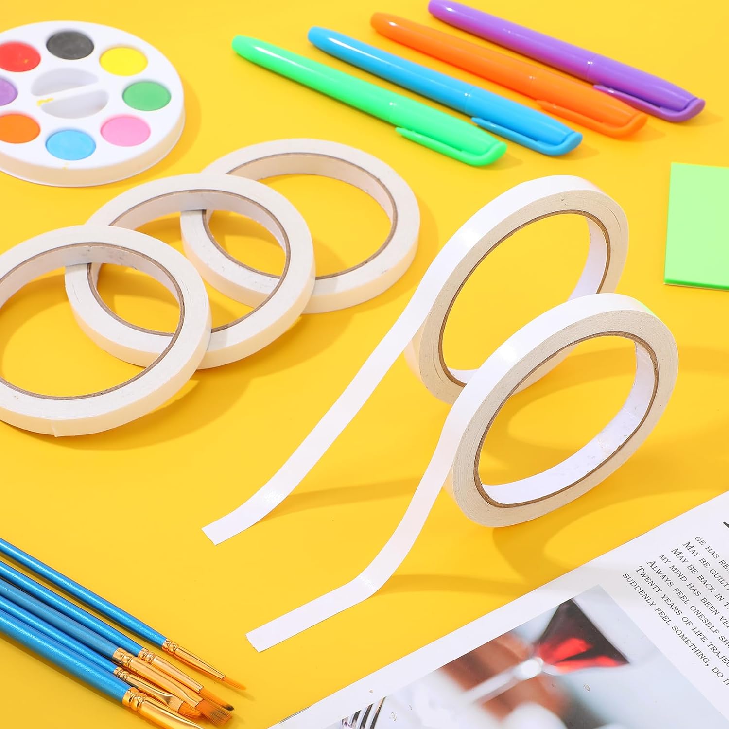 20 Rolls Double Sided Adhesive Tape for Craft Scrapbook (2/5in x 50Ft)