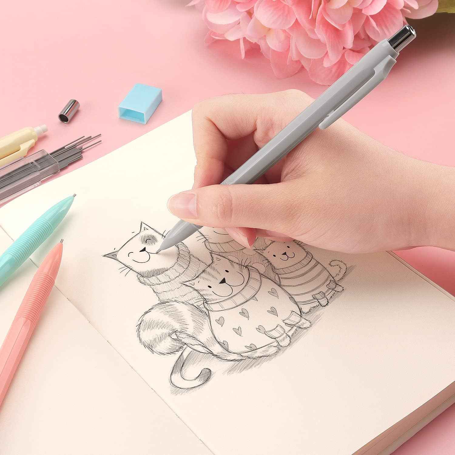 4PCS Colorful 0.7mm Automatic Mechanical Pencils - TTpen