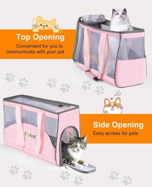 FunAdd Pet Pet Carrier,Airline Approved,for Small Dogs and Cats - TTpen