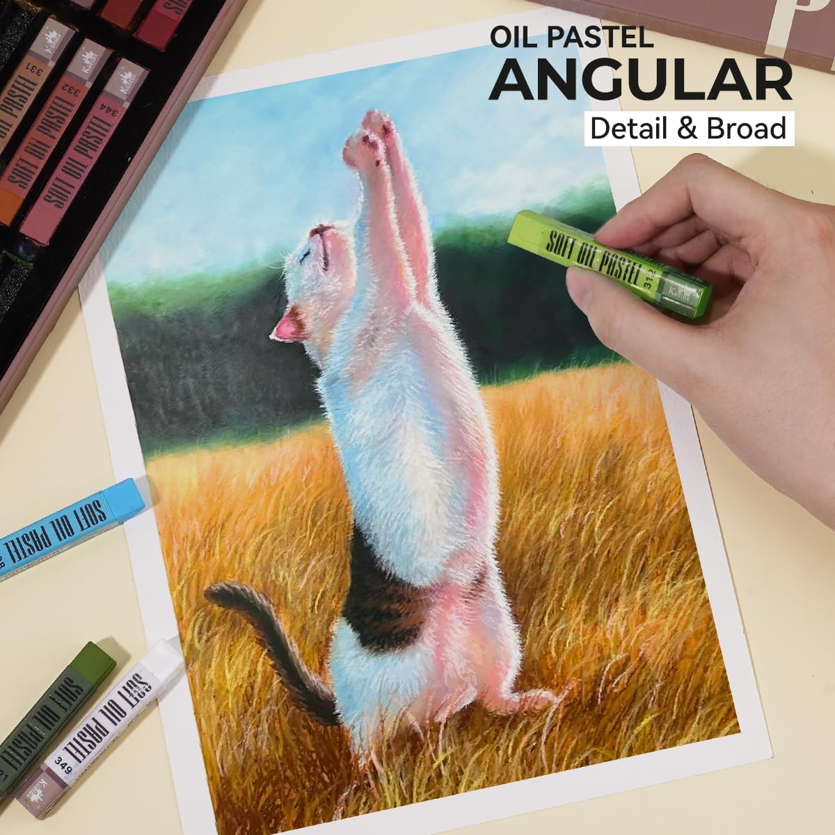 48 Square Oil Pastels for Artists