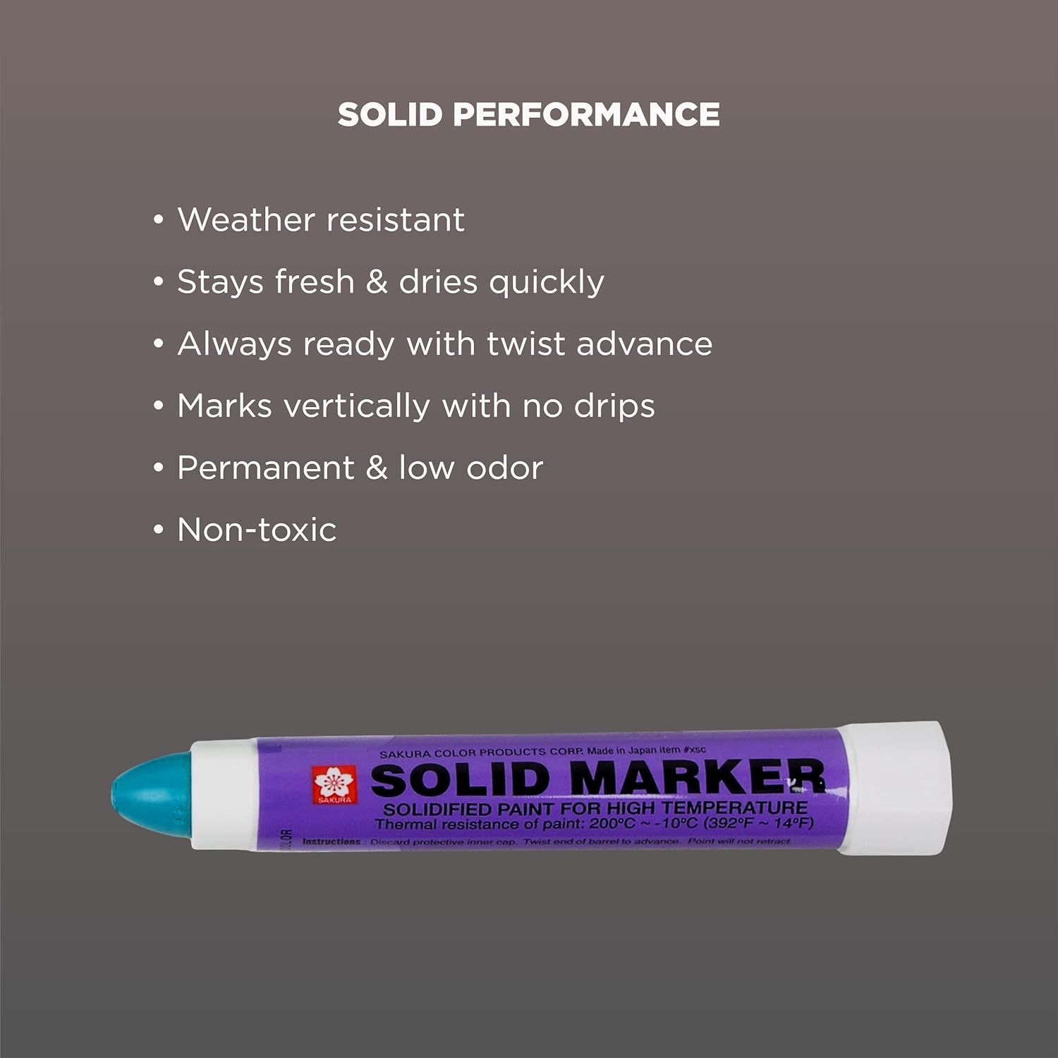 SAKURA Solid Marker,Permanent Marker Paint Pens,12 Pack,Green