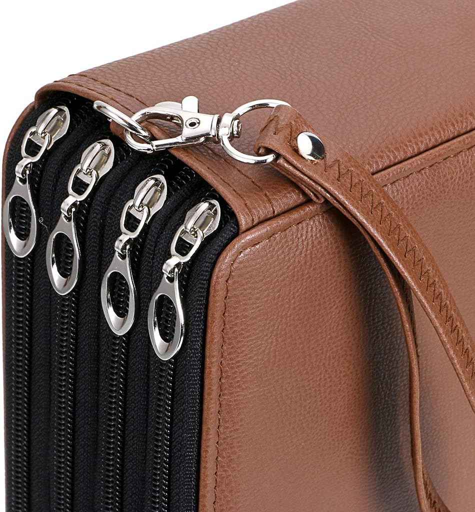 200 Slots PU Leather Pencil Case Holder Organizer - TTpen