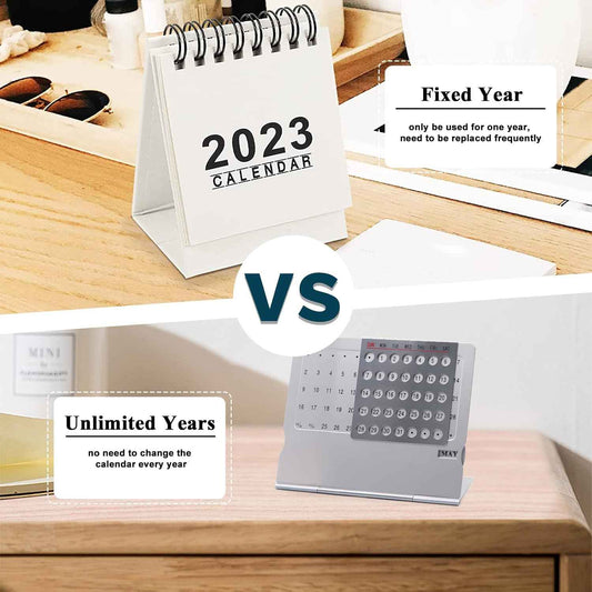 2 Pack Aluminum Alloy Mini Desk Calendar