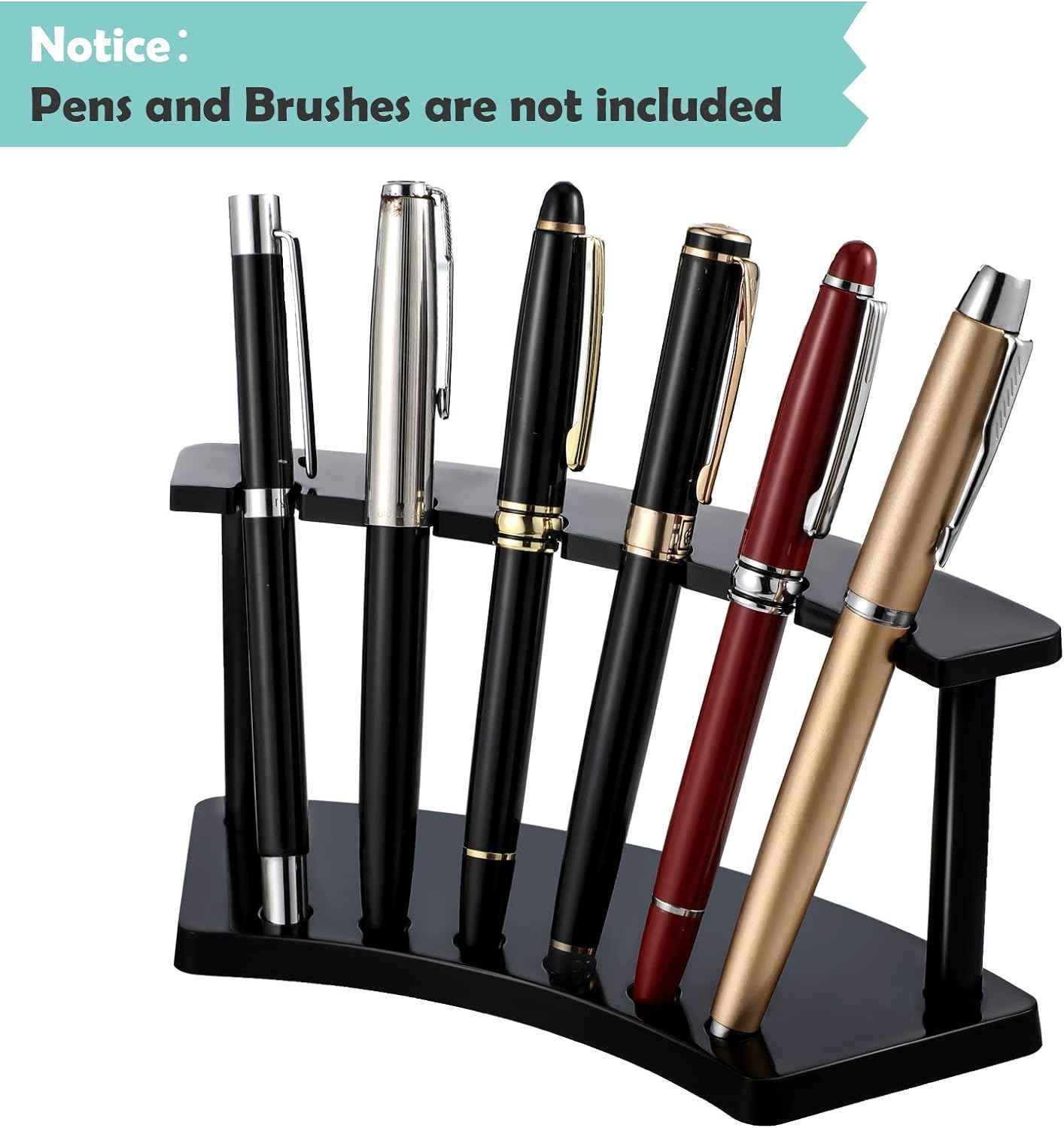 2pcs Plastic Pen Holder 6 Slot Pen Makeup Brush Rack Organizer - TTpen