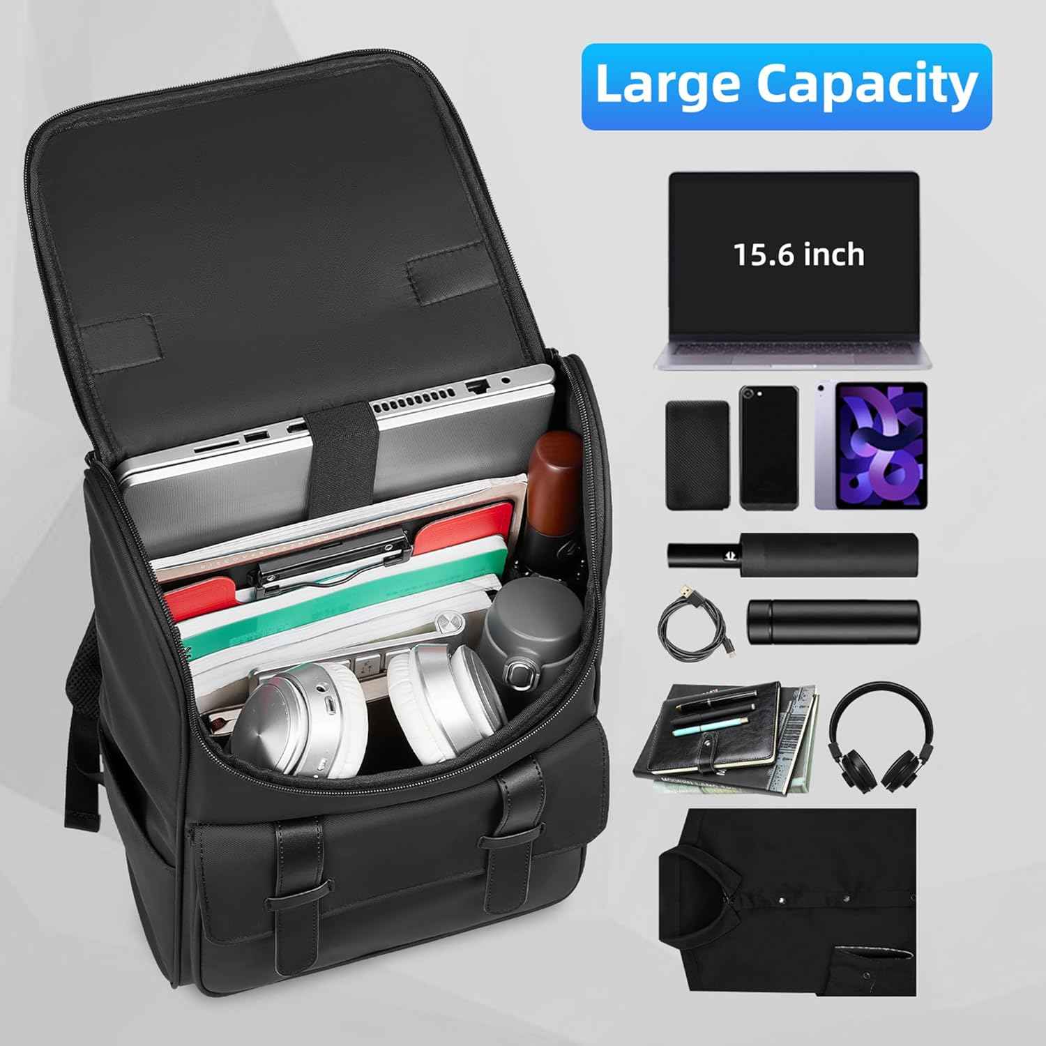 EURCOOL Vintage Laptop Backpack 15.6 INCH - TTpen