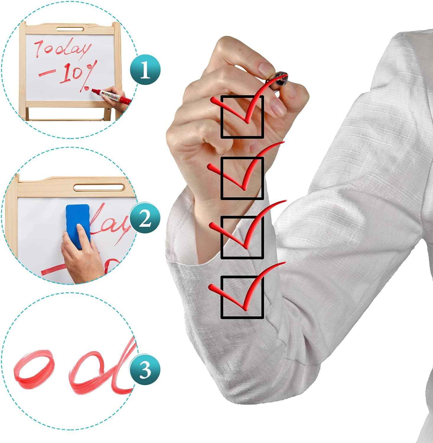 4 Pack Extra Thick Dry Erase Markers WhiteBoard Markers 12mm Big Nib - TTpen