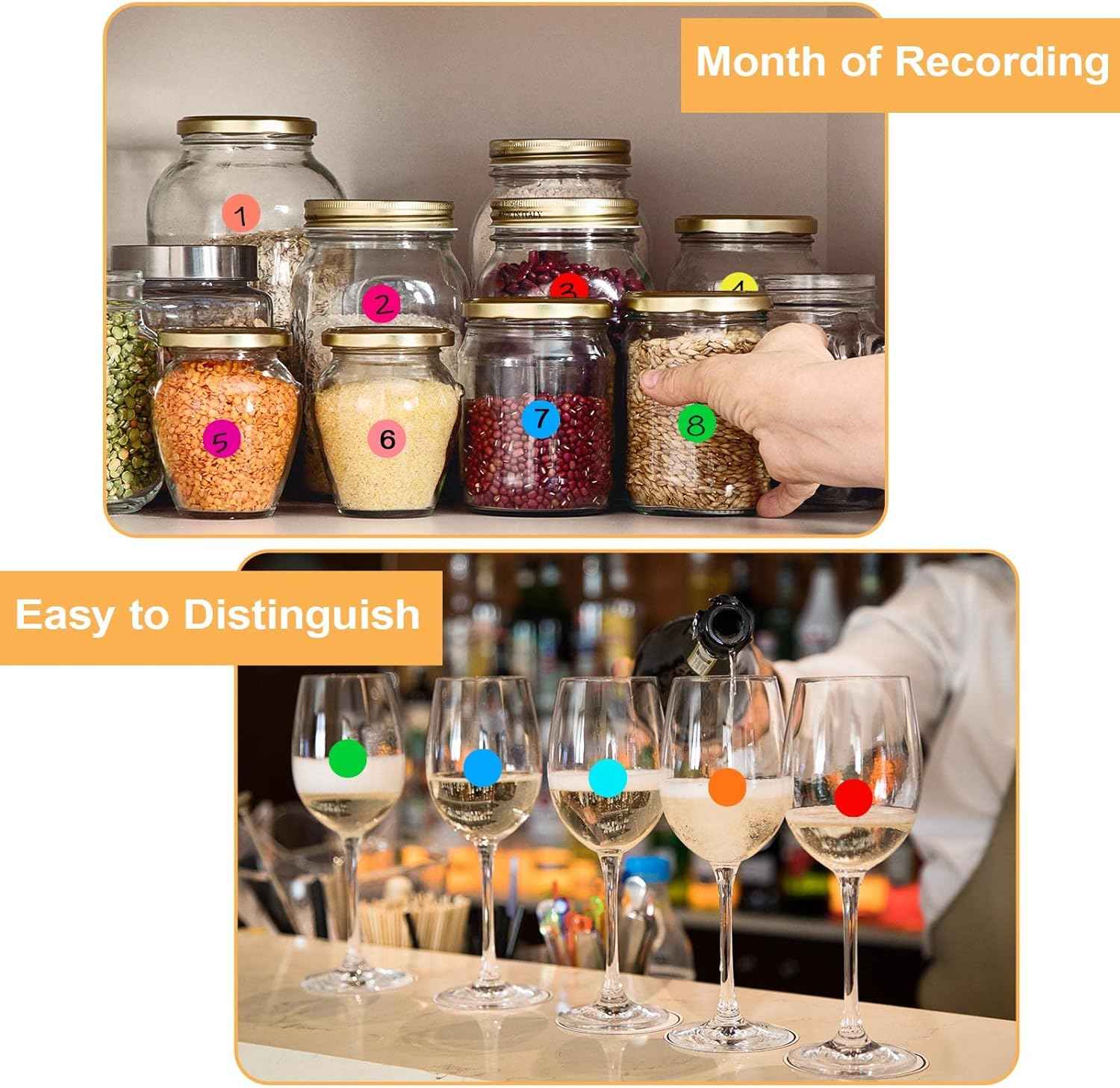 1400pcs 10 Color Dot Stickers Circle Coding Labels - TTpen