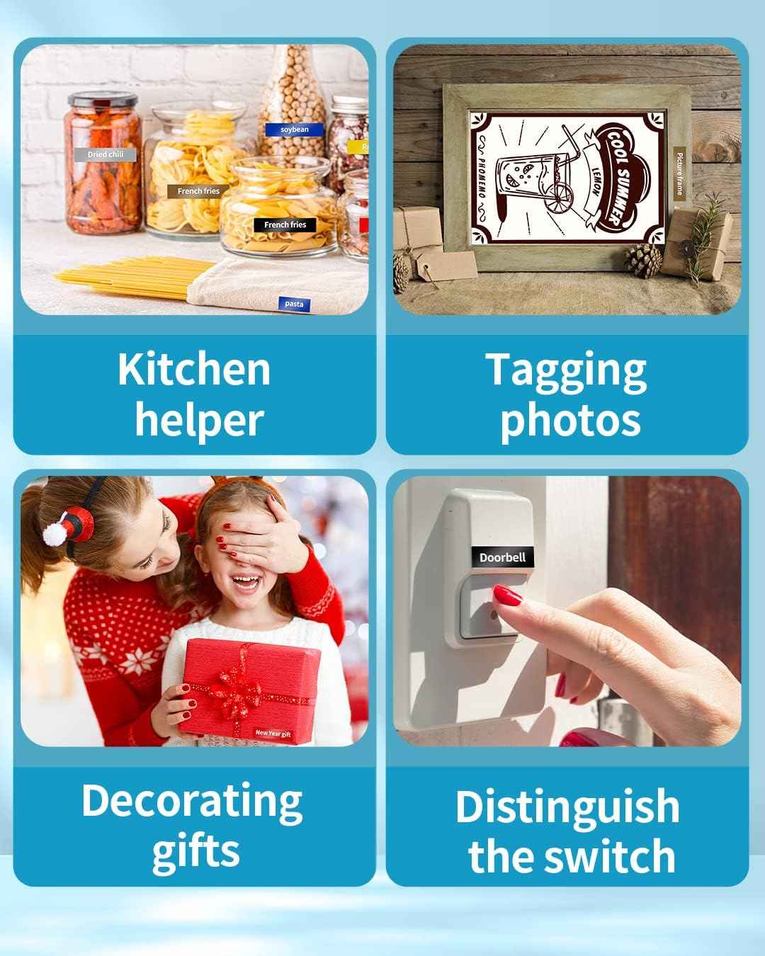 Phomemo 3D Plastic 9mm Embossing Tapes for Dymo Embossing Label Maker Black - TTpen