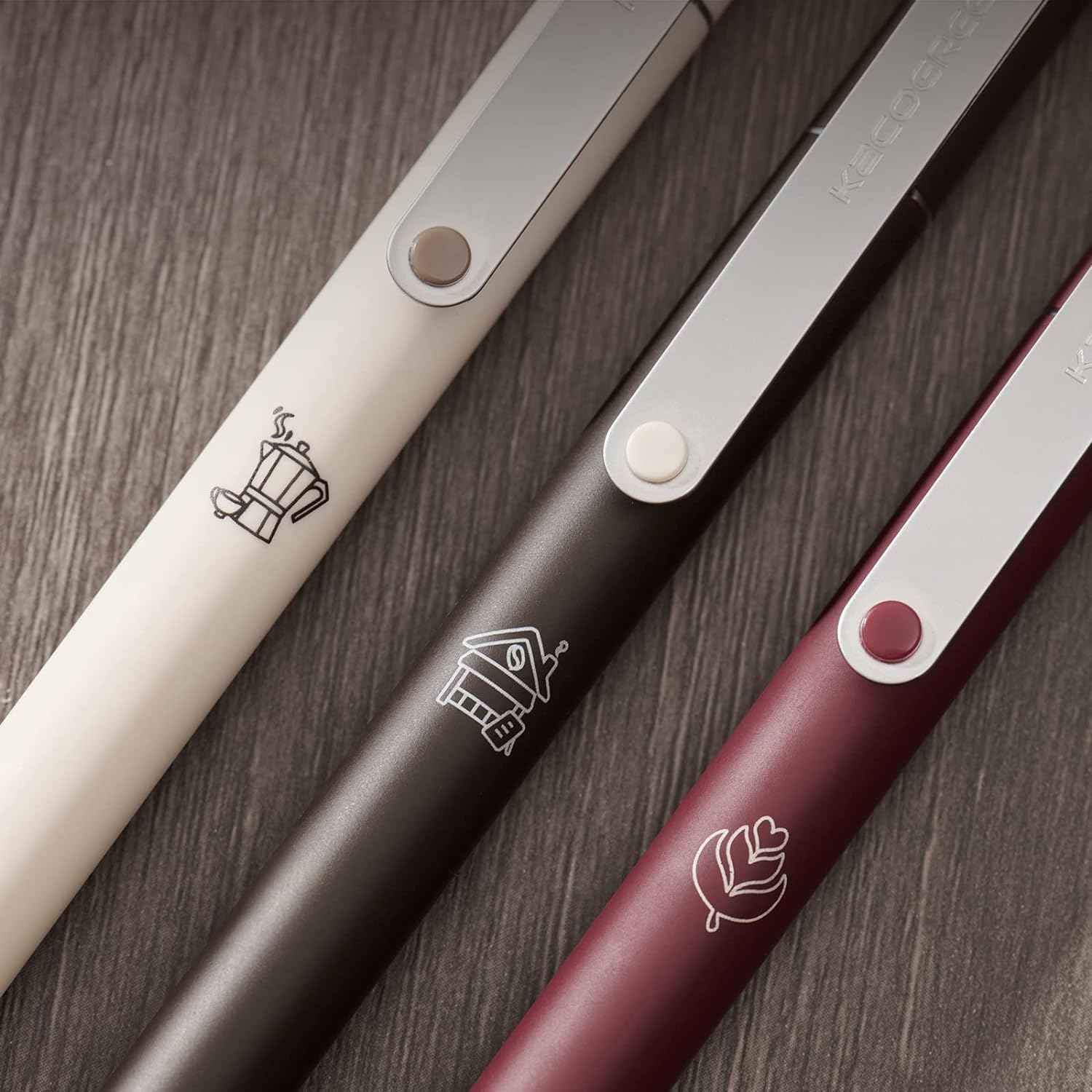 Kaco MIDOT Gel Pens 0.5mm Fine Point Black Ink Aesthetic 3 Pack - TTpen