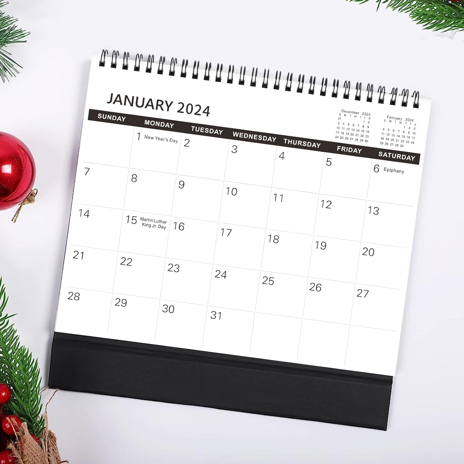 Small Desk Calendar 2024-2025,with To-do List Notes for Office School