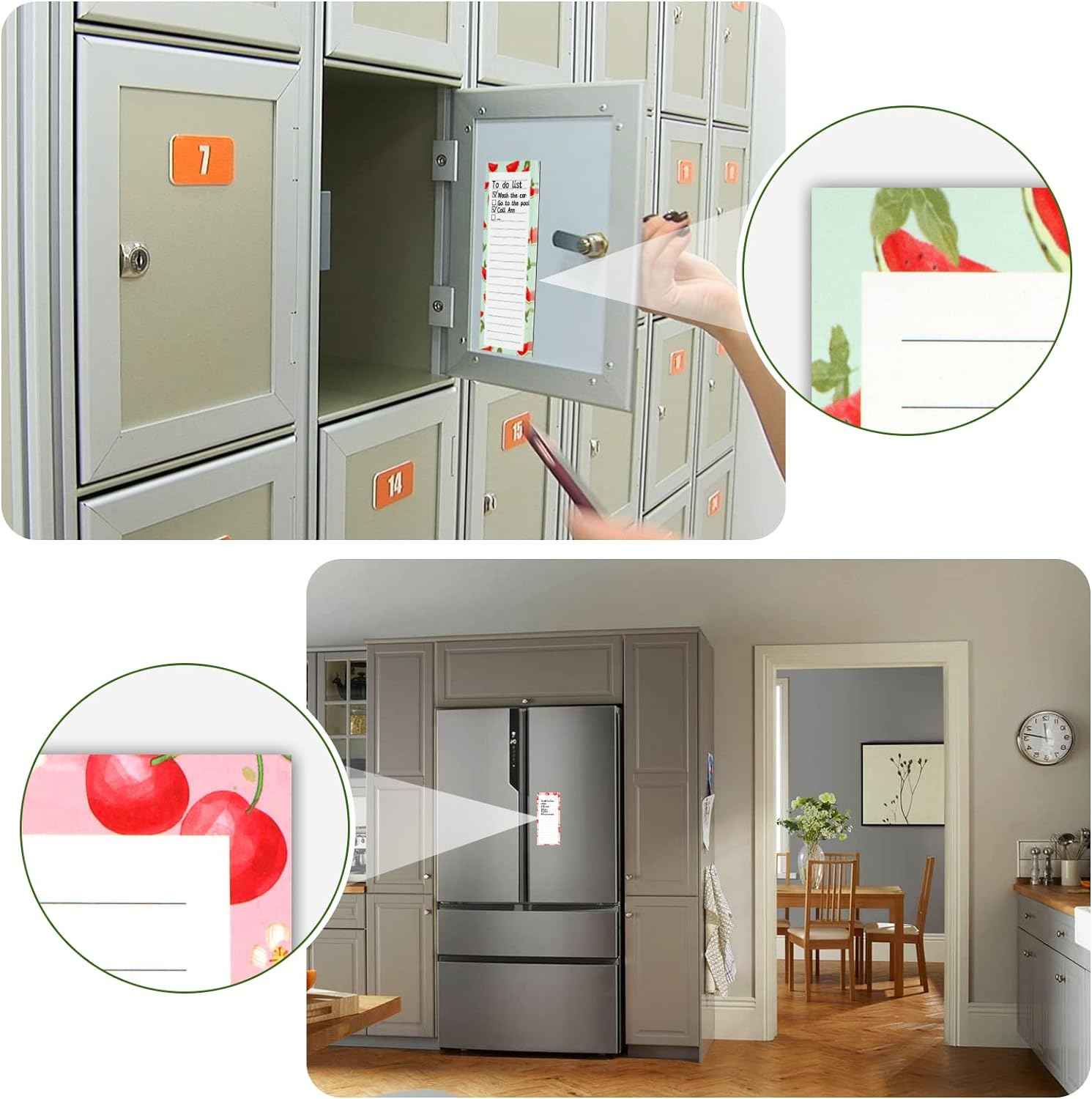 4 Pack Magnetic Notepads Grocery List Pad for Refrigerator,Fruit Design - TTpen
