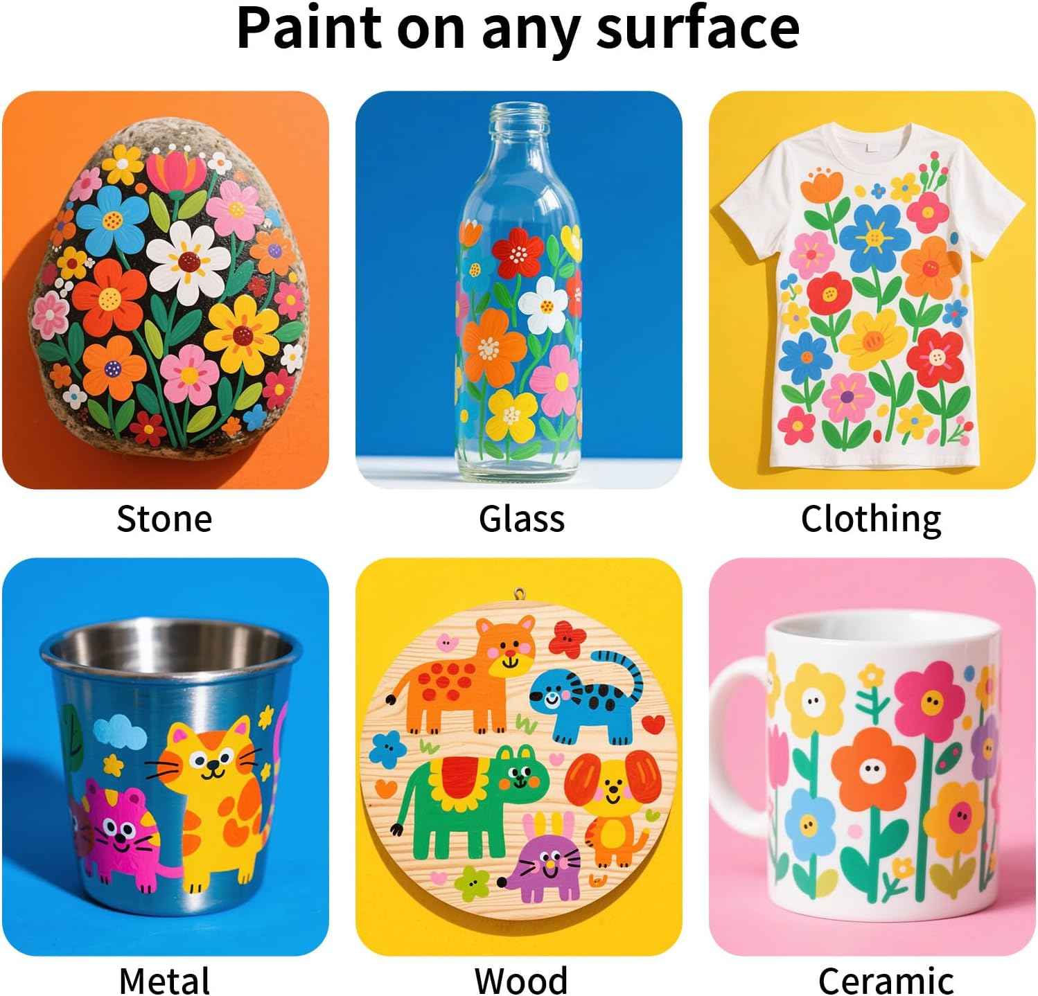 Guangna 8201 Acrylic Paint Markers 12 Skin Tone Colors Soft Brush Tip