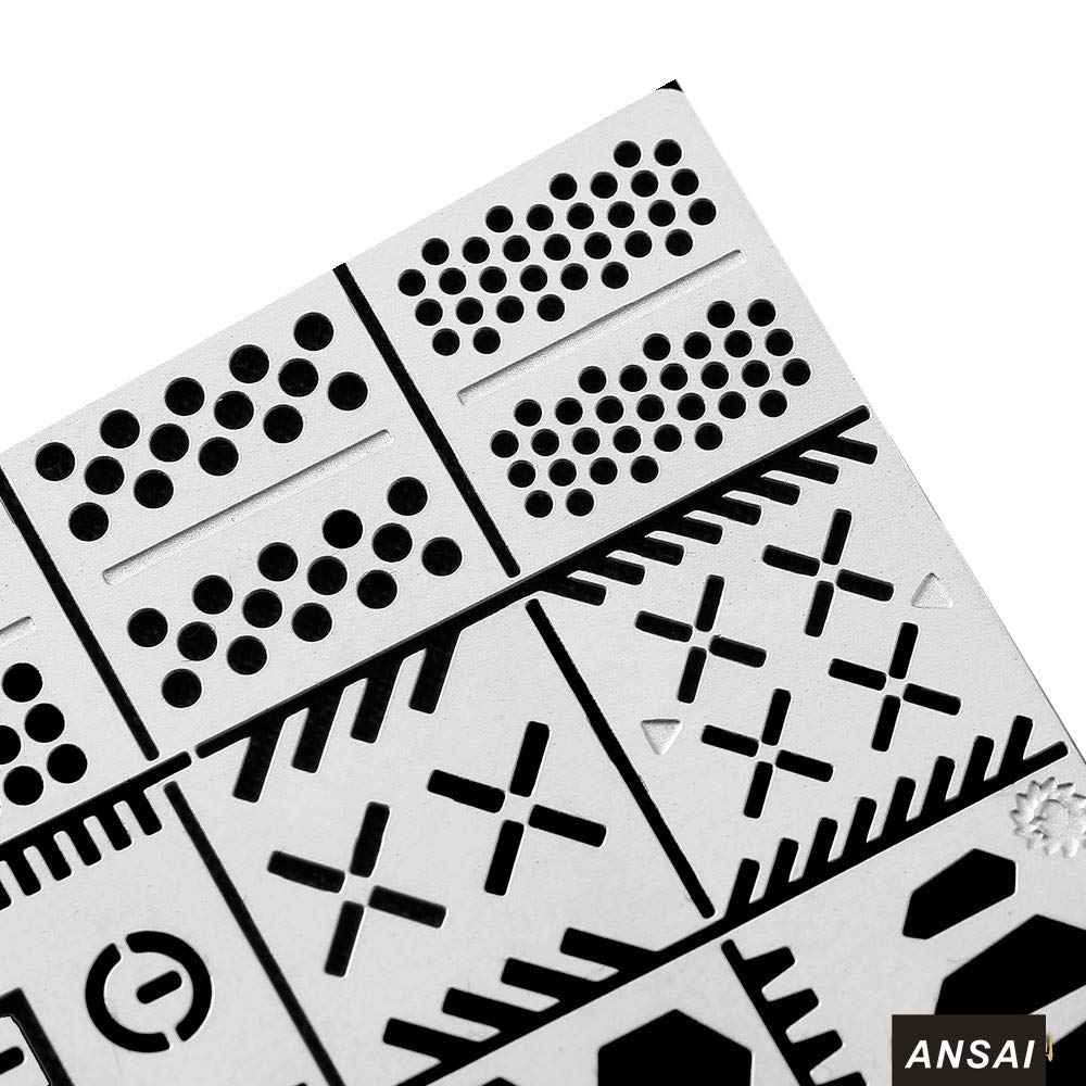 36PCS Carving Auxiliary Ruler Stainless Steel Drill Hole Detail Maker - TTpen