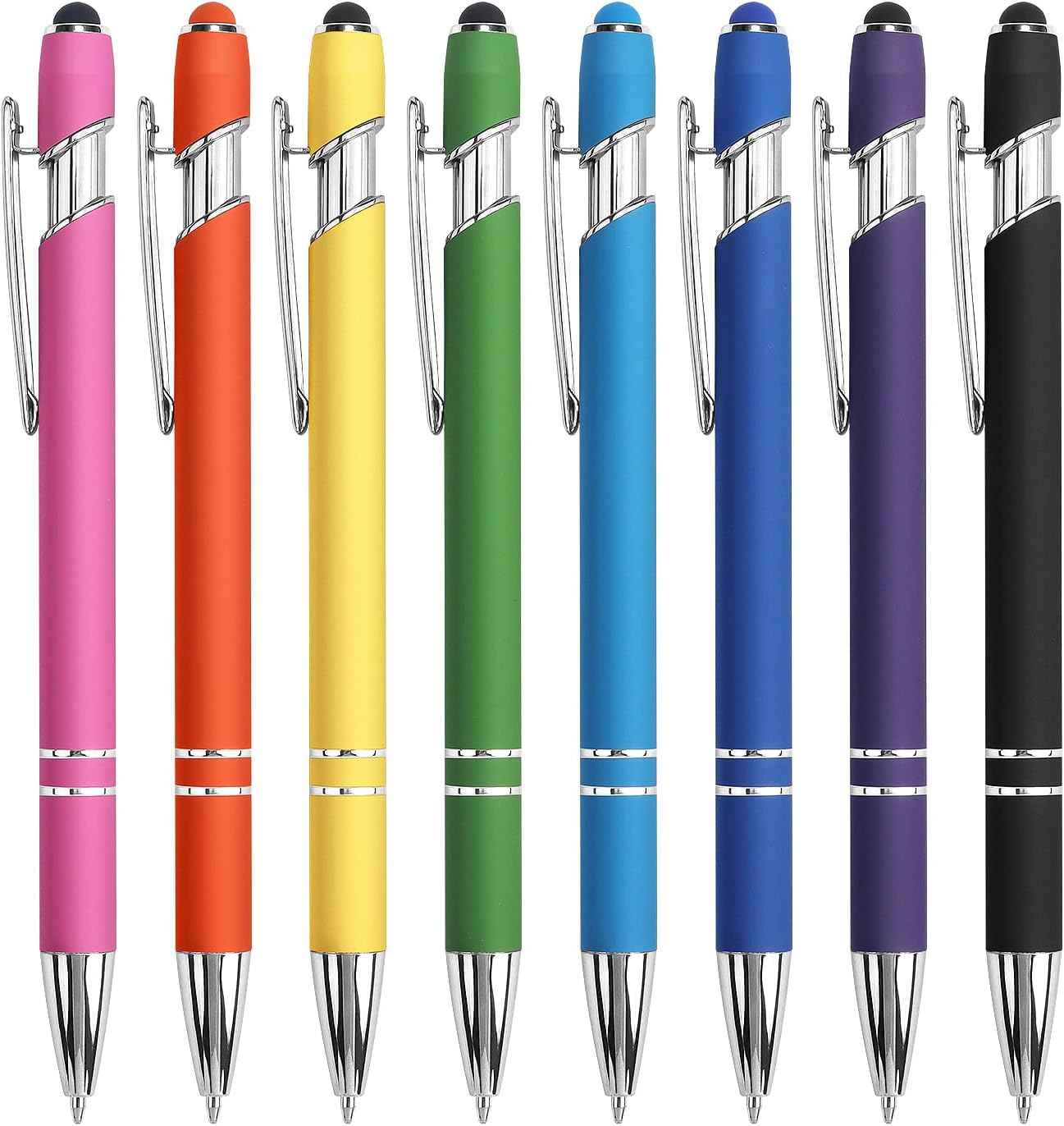 2-in-1 Stylus Retractable Ballpoint Pen with Stylus Tip,1.0mm Black Ink - TTpen