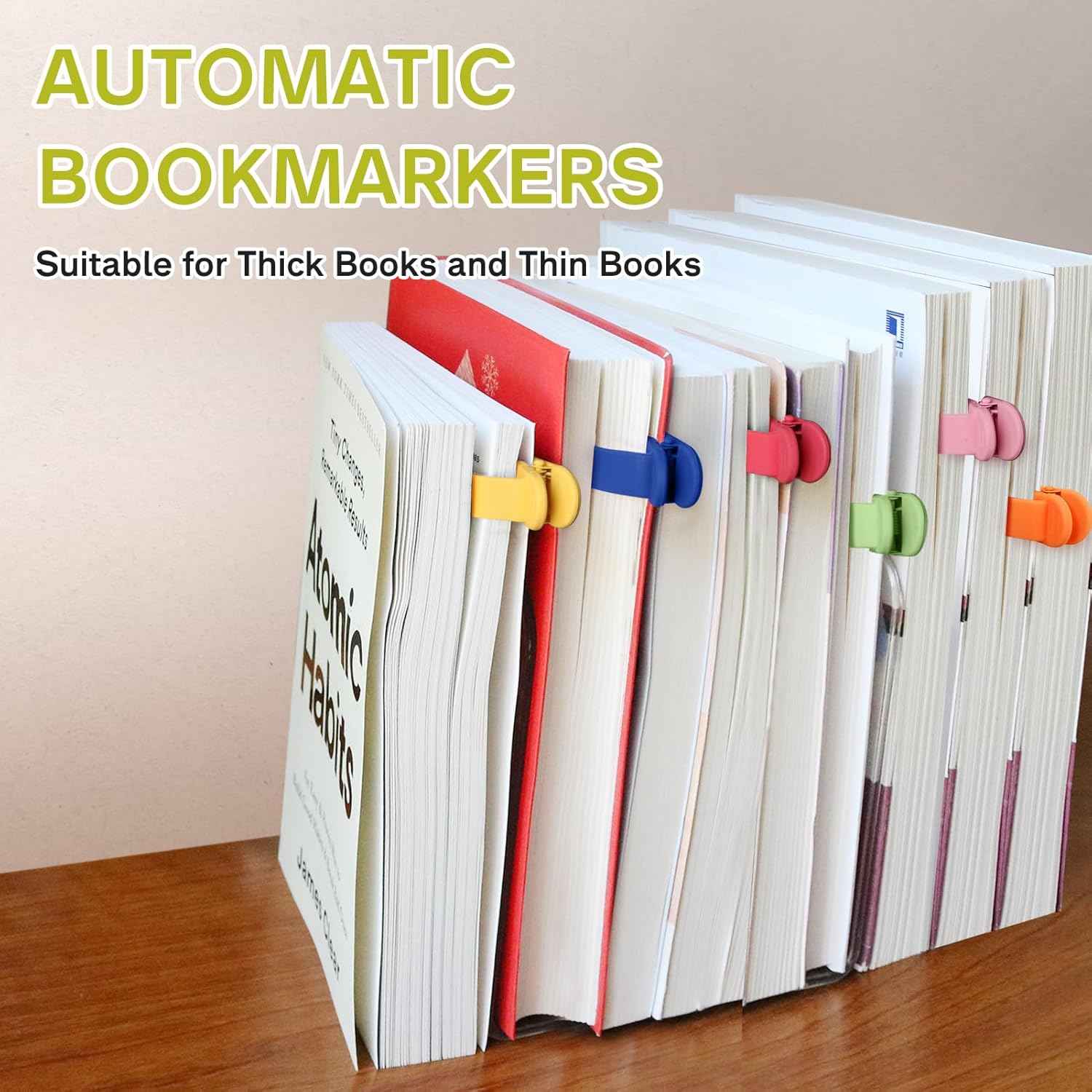 6pcs Automatic Silicone Bookmarks  for Reading Women Men Book Lovers