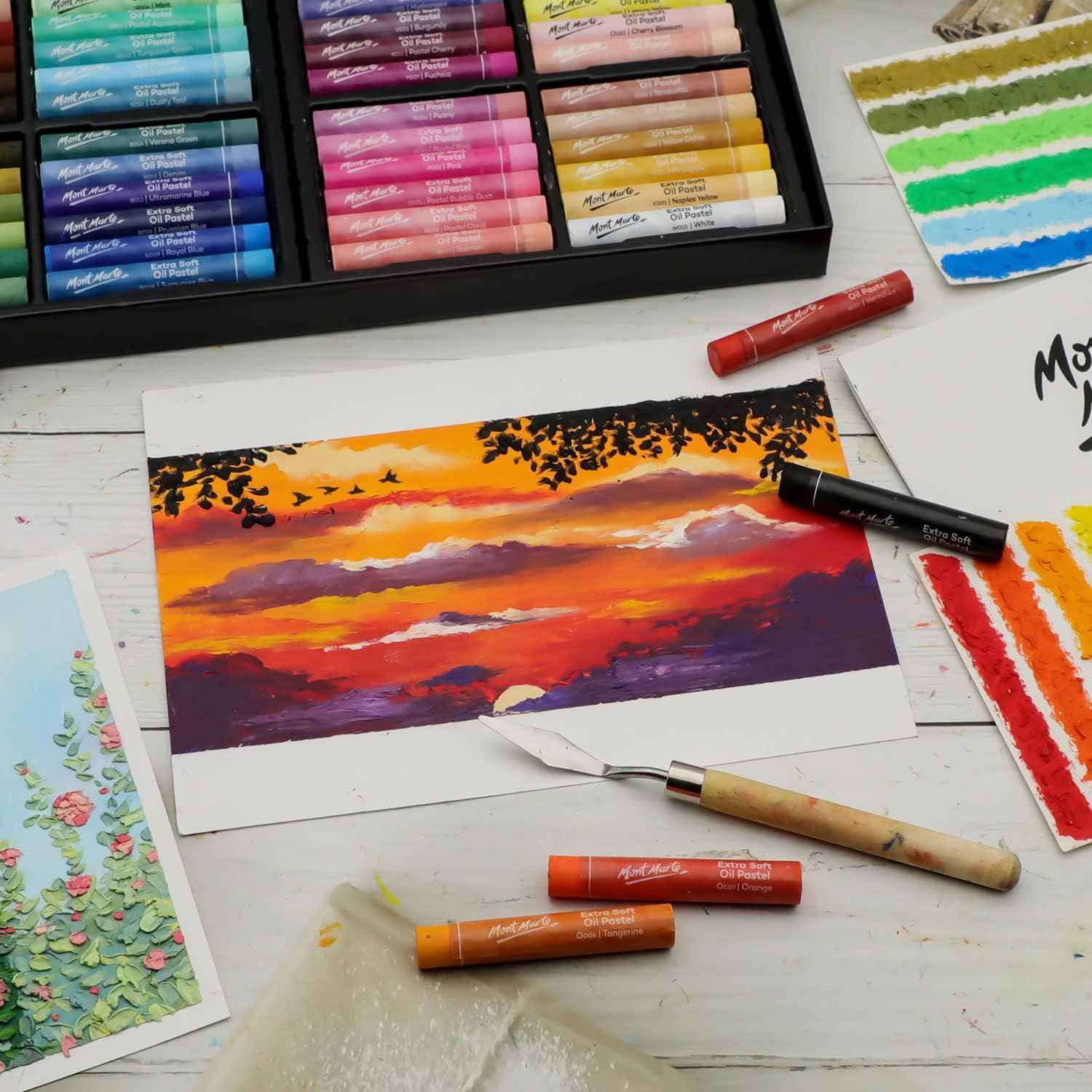 Mont Marte Extra Soft Oil Pastels 72pcs Assorted Bright Colors - TTpen